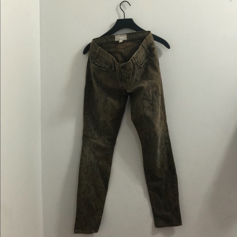 Current Elliott snake print denim